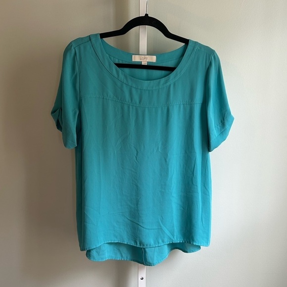 LOFT Tops - Loft Teal Flowy Blouse